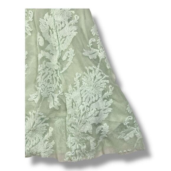 Free People Reign Over Me Sea Green Lace Mini Dress Size Small - Picture 6 of 7